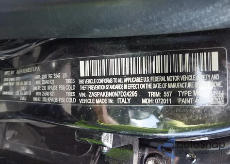 2022 Alfa Romeo Stelvio Veloce Ti Awd from USA, damaged, VIN ZASPAKBN0N7D24295